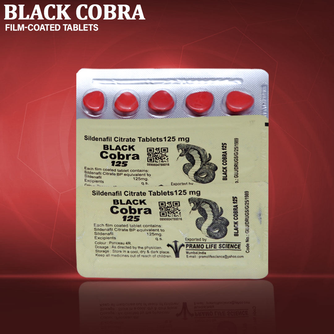 Black Cobra 125mg Sildenafil Citrate Tablets